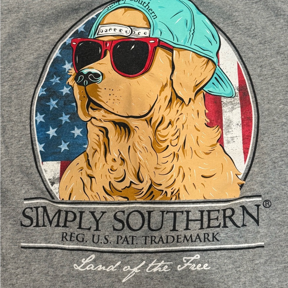 Simply Southern tees- Gray and Pink, youth med (lot of 2)